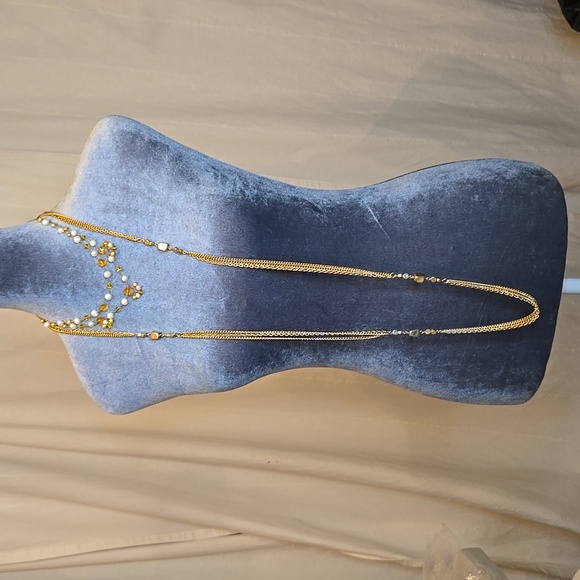 Bundle of 3 Gold-Tone Necklaces 2 Short & 1 Long Opera Length Chains - Picture 1 of 7